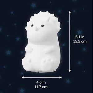 Terry Triceratops Multi-Color Changing Integrated LED Rechargeable Silicone Lamp